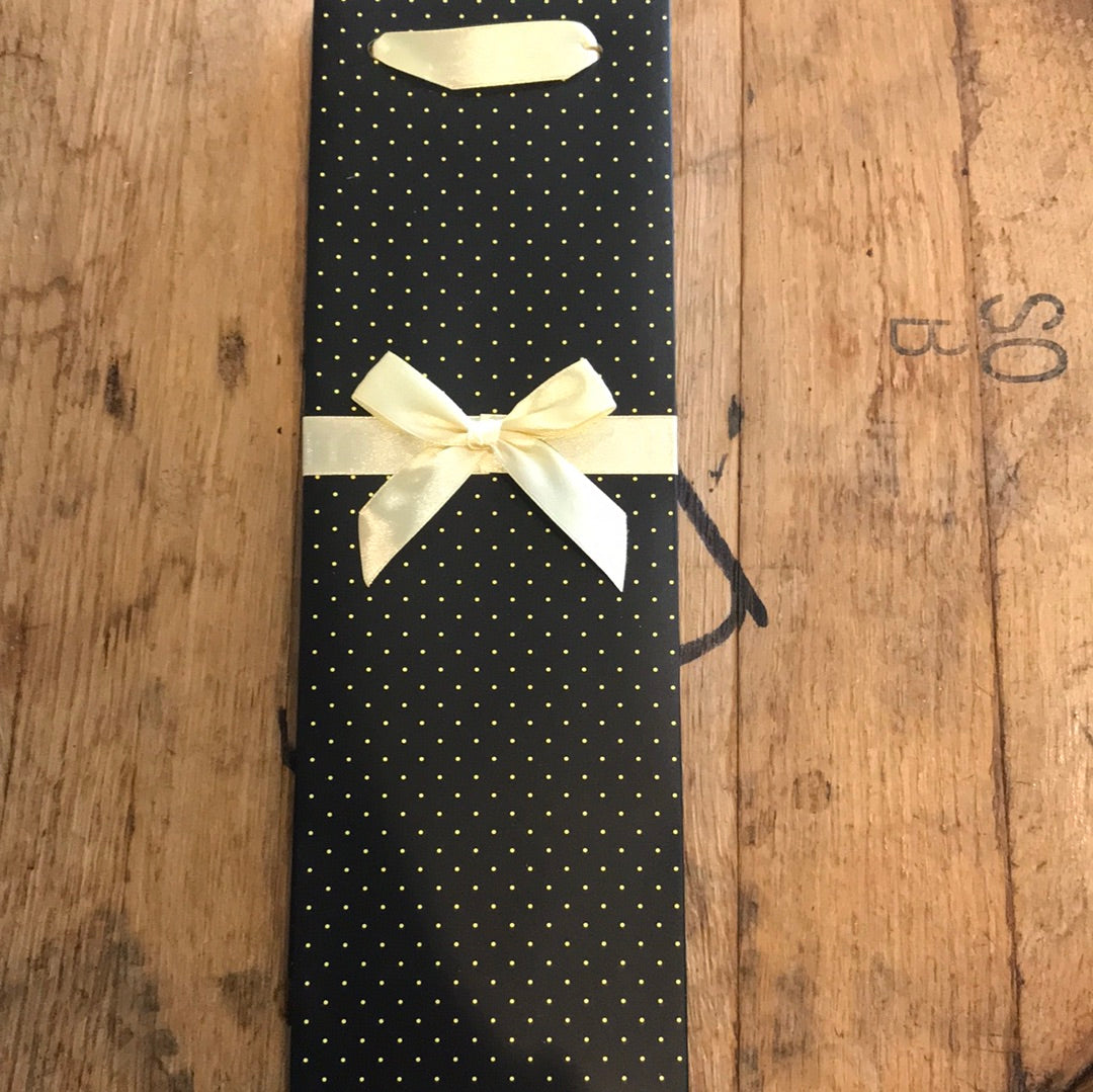 Gift bag Black with Cream Bow
