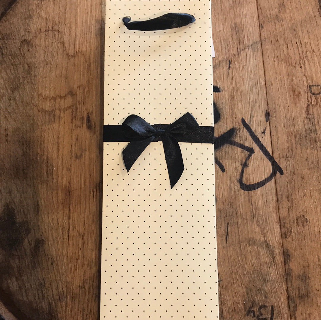 Gift bag Cream with Black Bow